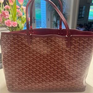 Goyard Anjou GM Burgundy Tote Bag